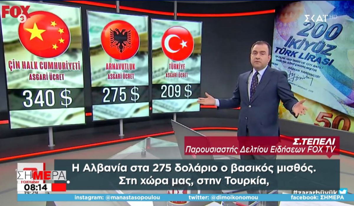 Τουρκία: Πιο χαμηλά από Κίνα και Αλβανία ο βασικός μισθός – Έφτασε τα 209 δολάρια