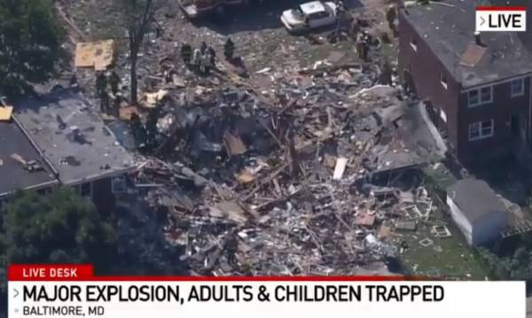 Μεγάλη έκρηξη στη Βαλτιμόρη: Τουλάχιστον μία νεκρή - Ισοπεδώθηκαν σπίτια