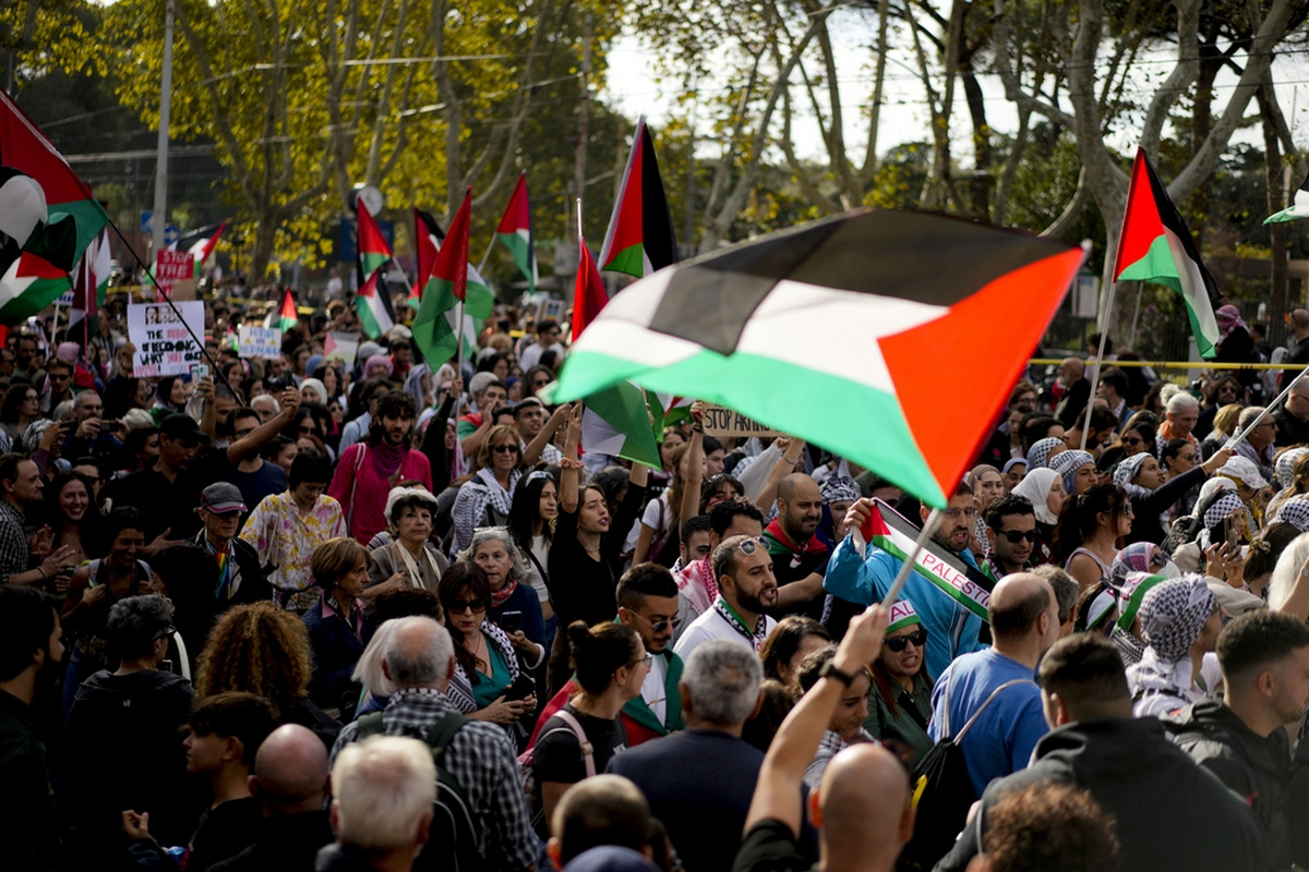 Ρώμη: Πάνω από δέκα χιλιάδες άνθρωποι σε διαδήλωση υπέρ της Παλαιστίνης