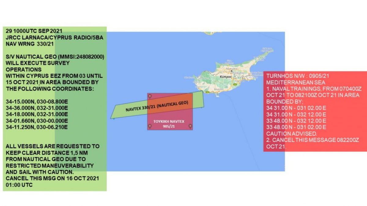 «Κόβουν» τις έρευνες του Nautical Geo οι Τούρκοι με νέα Νavtex