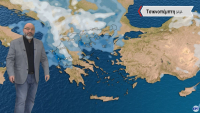 Σάκης Αρναούτογλου: Τσικνοπέμπτη με ψύχρα, βροχή και μπόρες χιονιού - Χάρτης με τις περιοχές