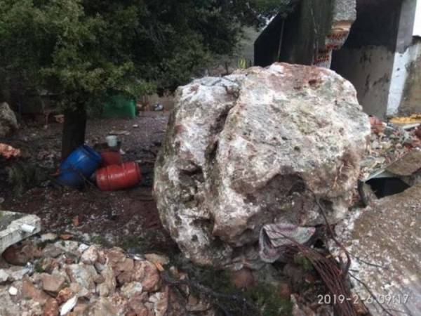 Κρήτη: Τους ήρθε βράχος 25 τόνων στο «κεφάλι»