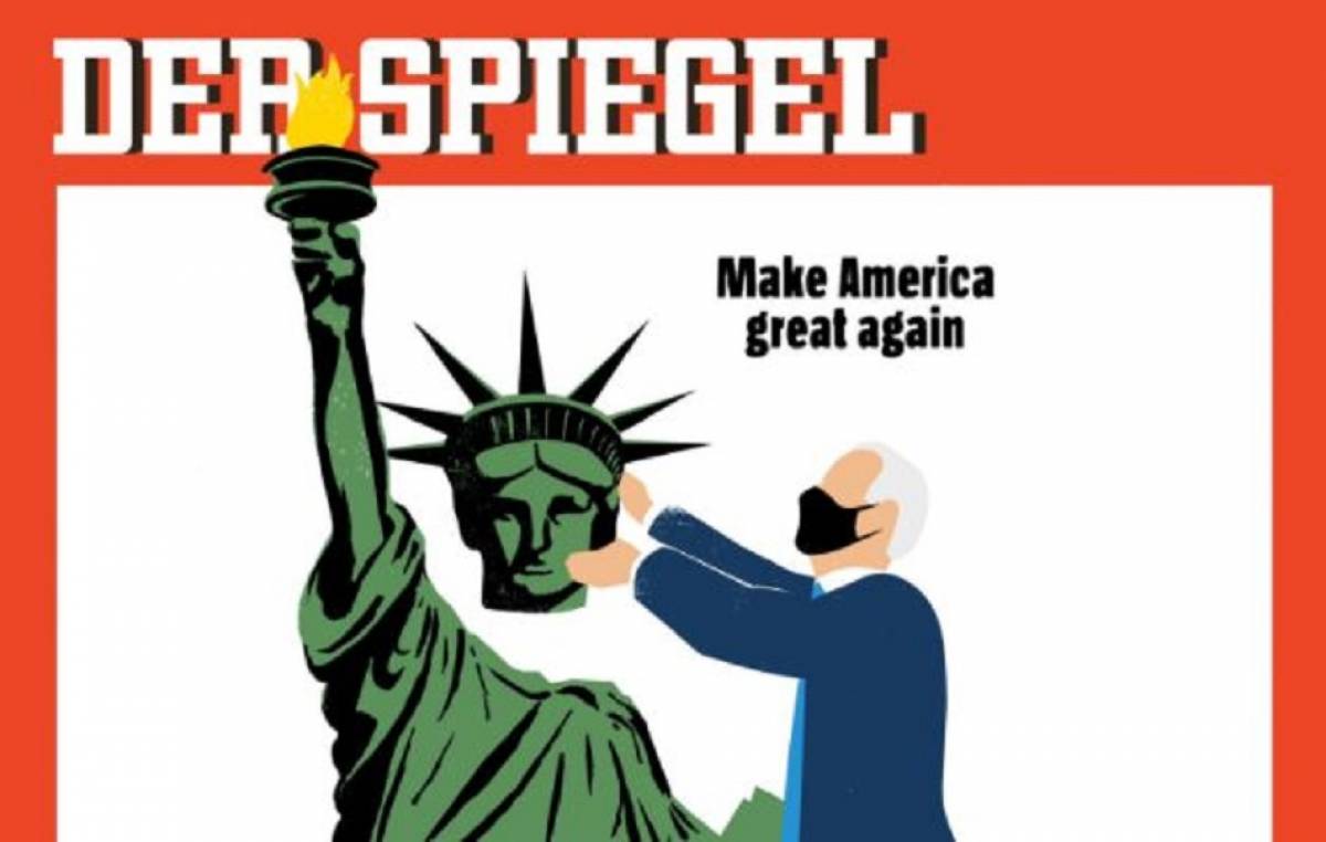 Αμερικανικές εκλογές: Το Der Spiegel αποκαθιστά… το κομμένο κεφάλι στο άγαλμα της Ελευθερίας