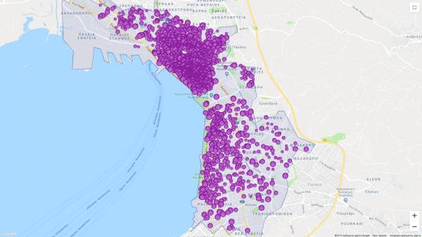 Airbnb: Ο χάρτης με την πληρότητα και τις τιμές στη Θεσσαλονίκη