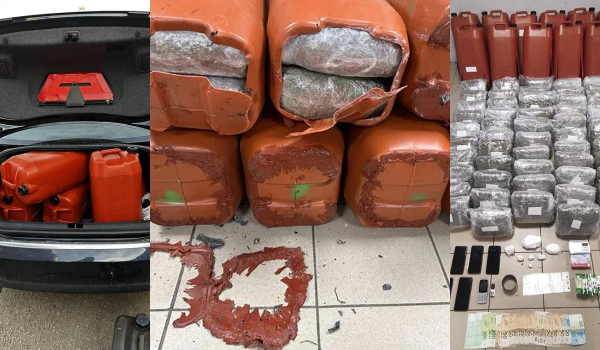 Θεσσαλονίκη: Κατασχέθηκαν 54 κιλά κάνναβης, κρυμμένα σε μπιτόνια – Δύο συλλήψεις