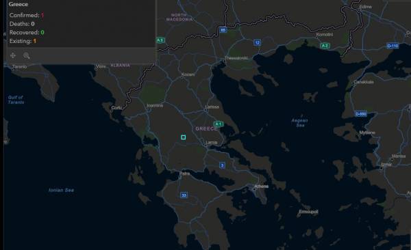Κορονοϊός: Η Ελλάδα στον live χάρτη
