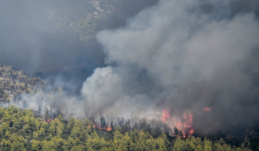 Φωτιές: Μάχη με τις διάσπαρτες εστίες στα Βίλια - Aναζωπυρώσεις στη Λαυρεωτική