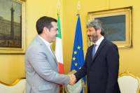 Συναντήσεις Τσίπρα στη Ρώμη: «Εποικοδομητική η συζήτηση με τον πρόεδρο της ιταλικής Βουλής»