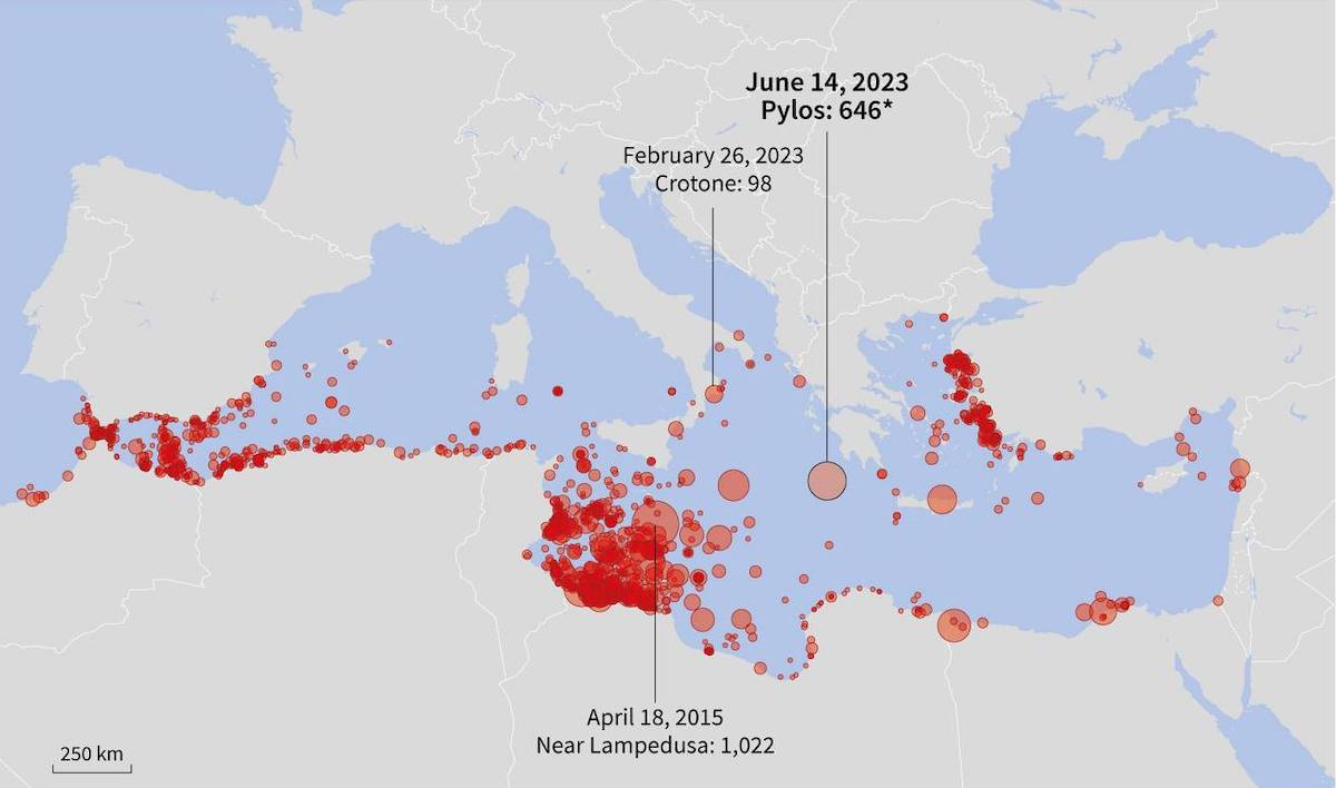 Η ντροπή του πολιτισμού: Ναυάγια μεταναστών στη Μεσόγειο από το 2014
