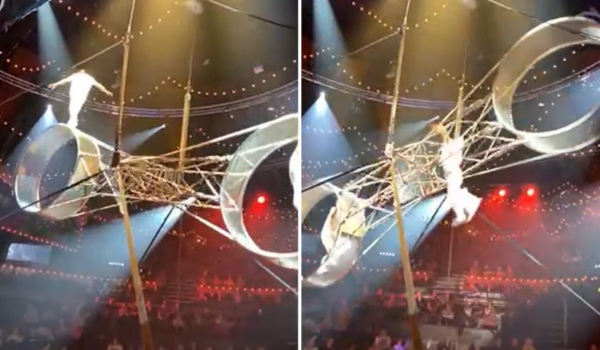 Σοκαριστικό βίντεο από τσίρκο: Ακροβάτης πέφτει από τον «τροχό του θανάτου»