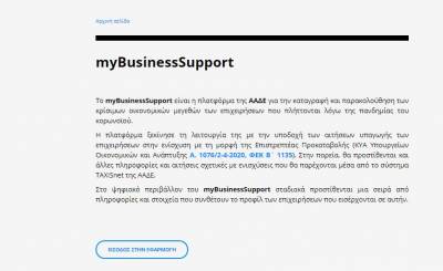 ΑΑΔΕ my business support: Πώς λειτουργεί, οι οδηγίες