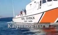 Βίντεο: Τούρκοι λιμενικοί κλέβουν παραγάδι από Καλύμνιους ψαράδες