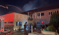 Ηράκλειο: Φωτιά στο κτήριο του πιεστηρίου γνωστής εφημερίδας