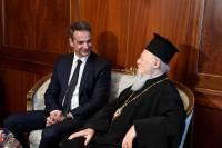 Με τον Οικουμενικό Πατριάρχη συναντήθηκε ο Κυρ. Μητσοτάκης