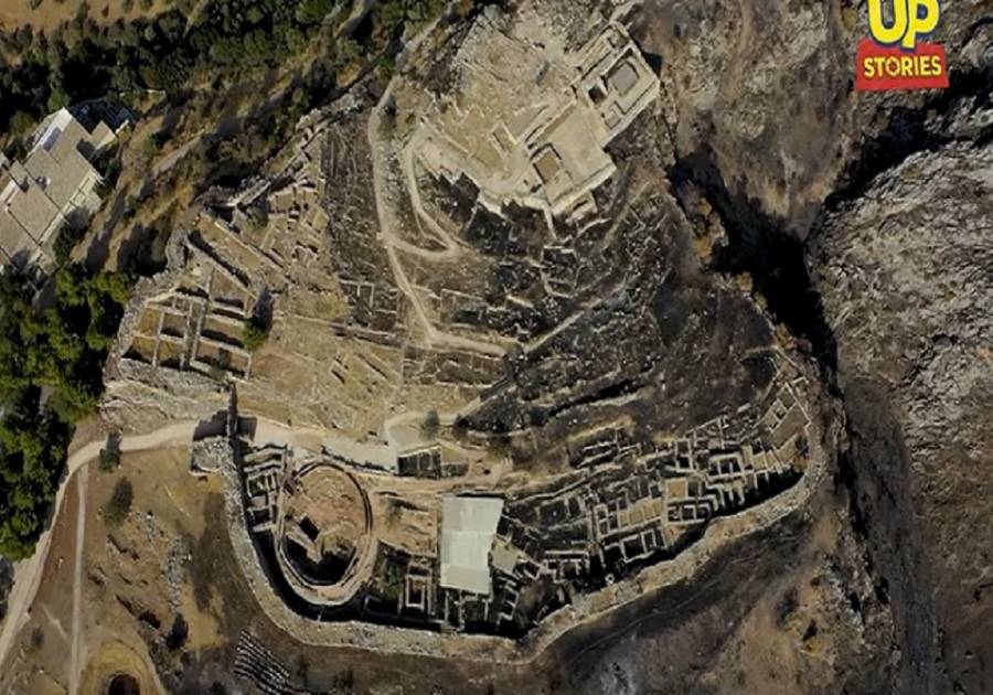 Βίντεο drone από τις Μυκήνες: Το βασίλειο των λεόντων πριν και μετά την καταστροφική πυρκαγιά