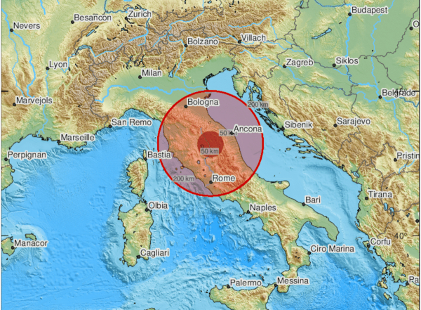 Σεισμός τώρα 5 Ρίχτερ στην κεντρική Ιταλία