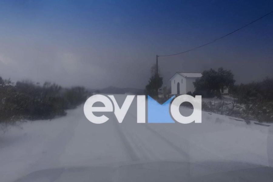 Δοκιμάζεται η Εύβοια από την «Μπάρμπαρα»: Χωριά χωρίς ρεύμα, κλειστοί δρόμοι και χιόνια μέχρι τις βάρκες