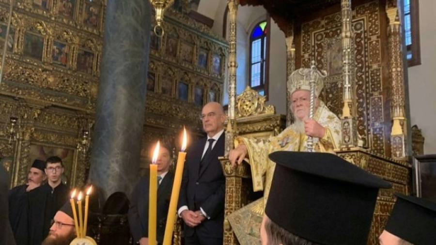 Στο Φανάρι ο Δένδιας: Συνάντηση με τον Οικουμενικό Πατριάρχη Βαρθολομαίο