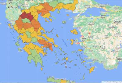 Αυτός είναι ο νέος χάρτης της Ελλάδας - Ποιες περιοχές έπεσαν επίπεδο