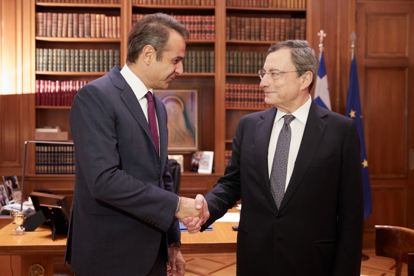 Συνάντηση Μητσοτάκη - Ντράγκι για τον ρόλο Ελλάδας και Ιταλίας στις εξελίξεις στη Λιβύη