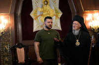 Ο Ζελένσκι προσευχήθηκε με τον Οικουμενικό Πατριάρχη Βαρθολομαίο