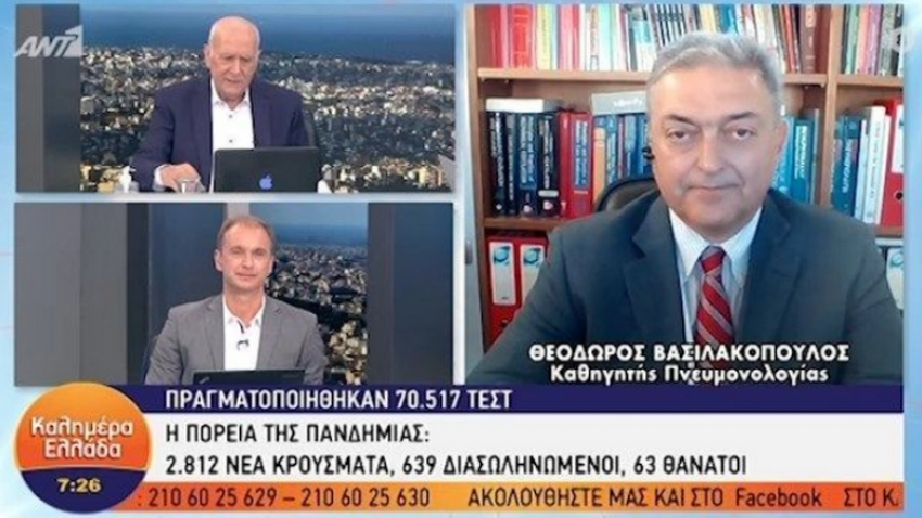 Βασιλακόπουλος: «Όχι» στο τεστ αντισωμάτων μετά τον εμβολιασμό
