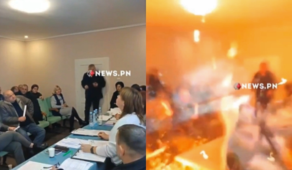 Ουκρανία: Χάος σε δημοτικό συμβούλιο - Ανδρας έριξε τρεις χειροβομβίδες μέσα στην αίθουσα (Βίντεο)