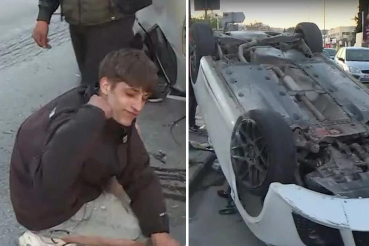 Τροχαίο στη Θεσσαλονίκη: Το αυτοκίνητο «τούμπαρε» και ο οδηγός γελούσε στην κάμερα (βίντεο)