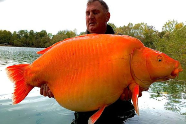 Ψάρεψε το μεγαλύτερο χρυσόψαρο του κόσμου (photos)