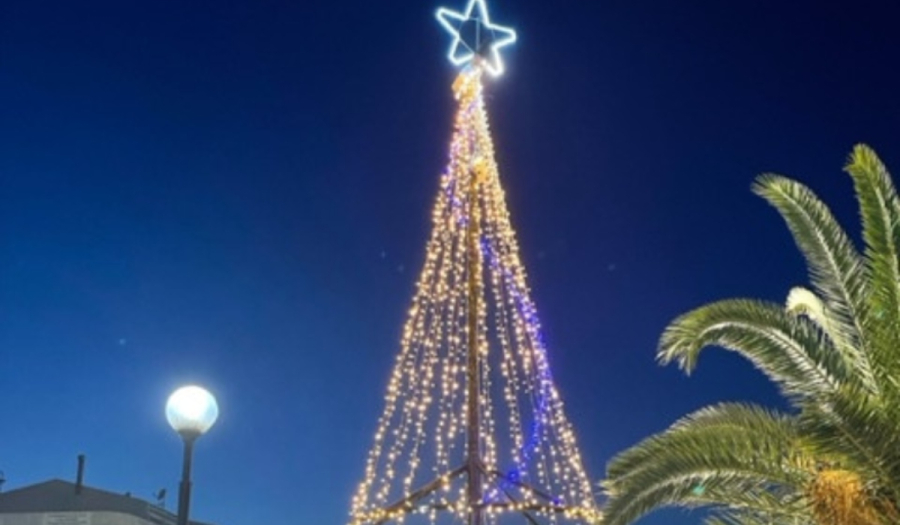 Η πόλη με το φωταγωγημένο χριστουγεννιάτικο δέντρο μέσα στο… κατακαλόκαιρο
