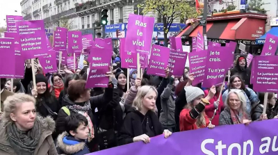 Γαλλία: Τεράστιες διαδηλώσεις στη χώρα κατά της βίας εναντίον των γυναικών