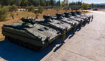 Έφτασαν στην Ελλάδα τα πρώτα έξι τεθωρακισμένα οχήματα μάχης Marder 1A3