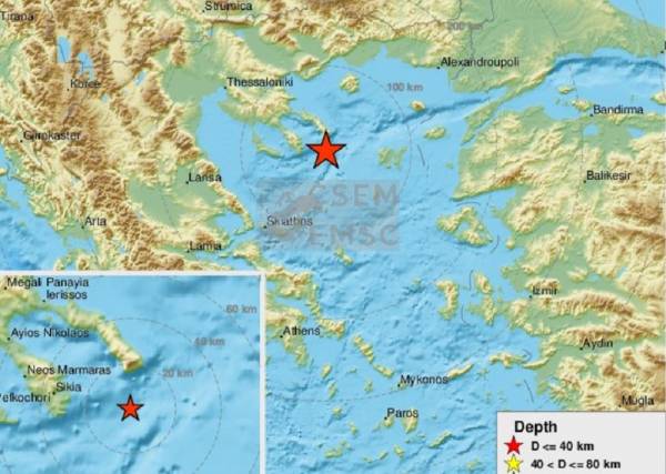Σεισμός τώρα ανοικτά της Χαλκιδικής