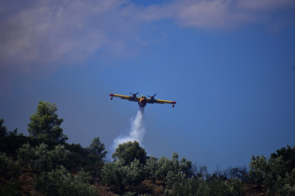Σέρρες: Φωτιά τώρα στο όρος Κρούσια