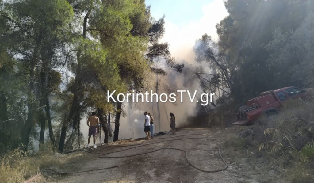 Οριοθετήθηκε η φωτιά στην Κορινθία