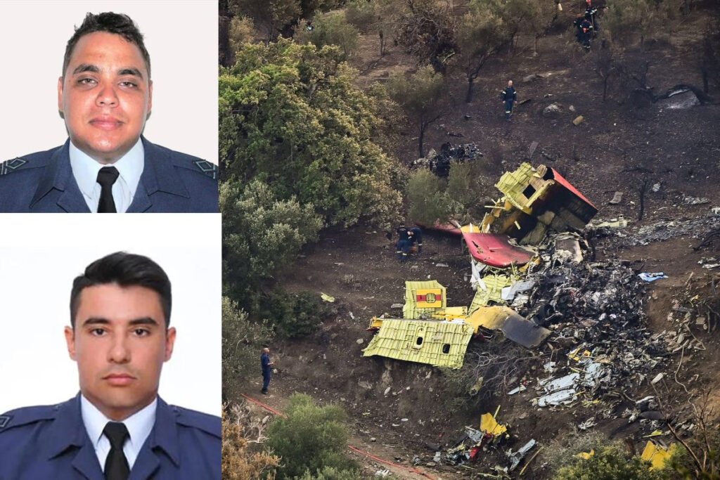 Θρήνος και ερωτήματα για τη συντριβή του Canadair – Τα ανατριχιαστικά «αντίο» στους δύο πιλότους