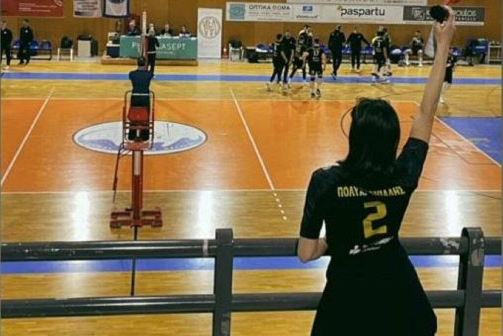 Μελίνα Νικολαΐδη: Πανηγυρίζει την άνοδο της ΑΕΚ στην Α1 στο βόλεϊ με τη φανέλα του Πολυχρονιάδη