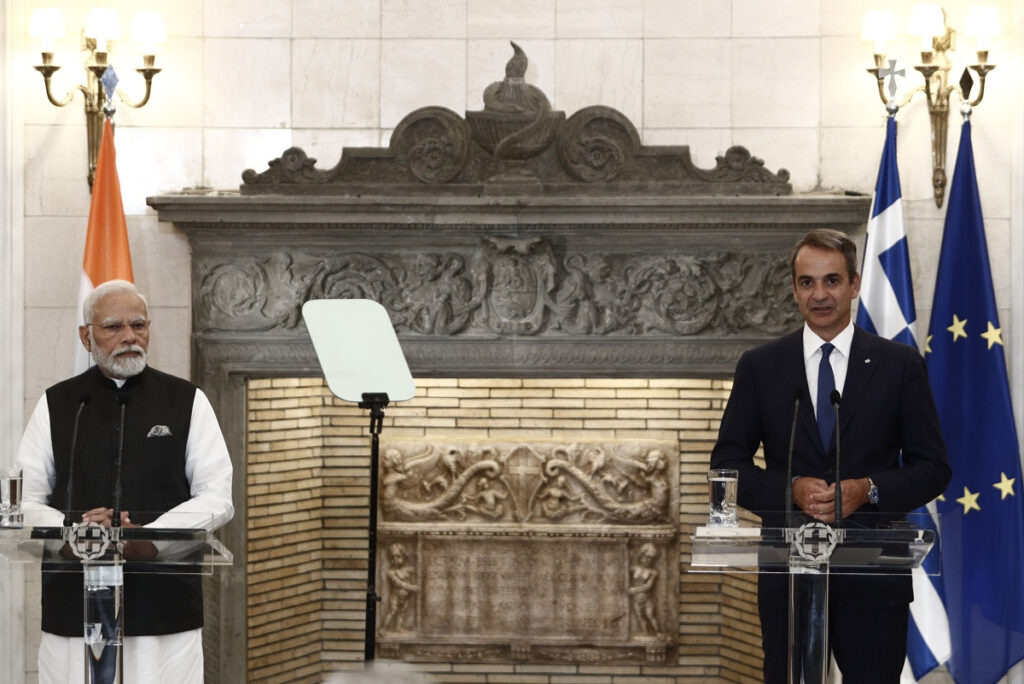 Μητσοτάκης σε Μόντι: Στόχος να διπλασιάσουμε το διμερές εμπόριο με την Ινδία (Φωτογραφίες)