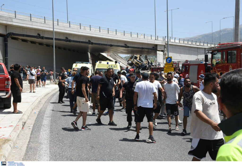 Κατάρρευση Γέφυρας: Καλά, πώς εργάζονταν με τον καύσωνα Κυριακή μεσημέρι;