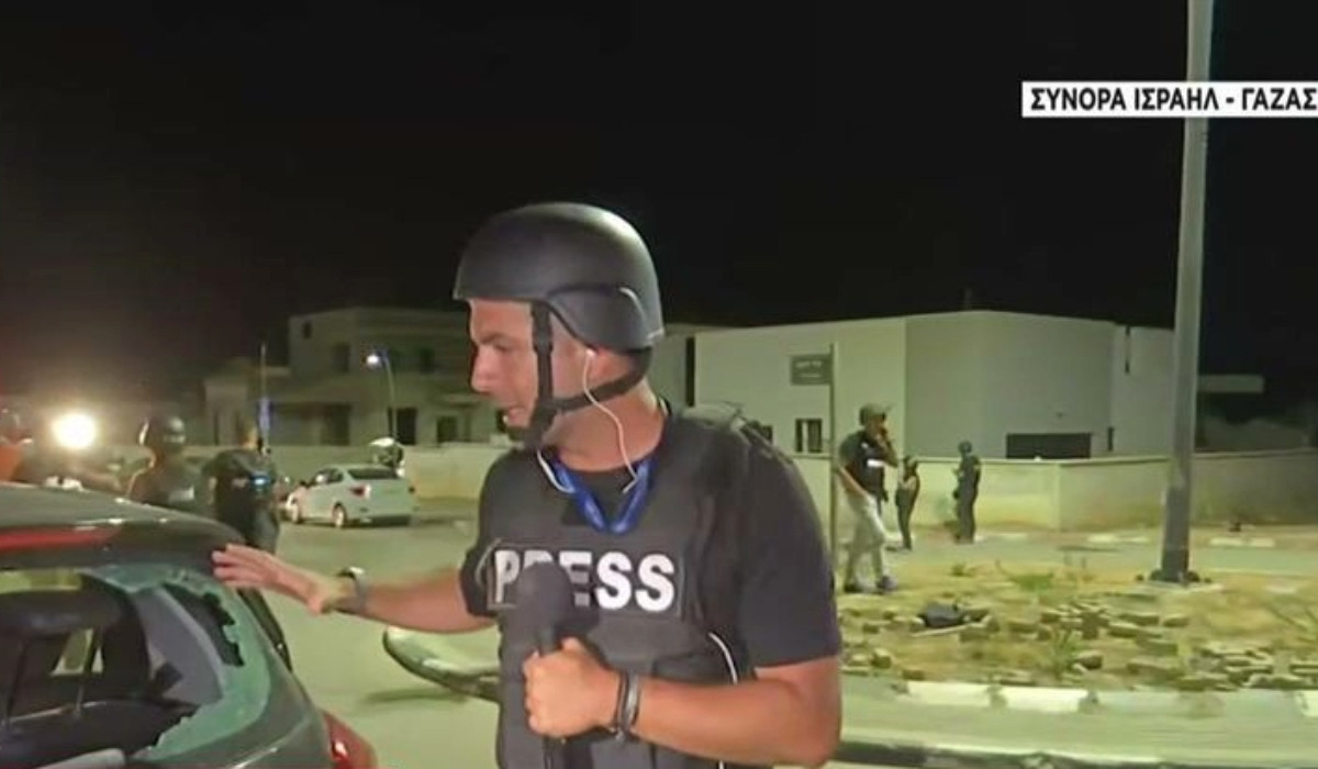 Πύραυλος της Χαμάς δίπλα σε Ελληνες και ξένους δημοσιογράφους – Διαλύθηκαν αυτοκίνητα (Βίντεο)