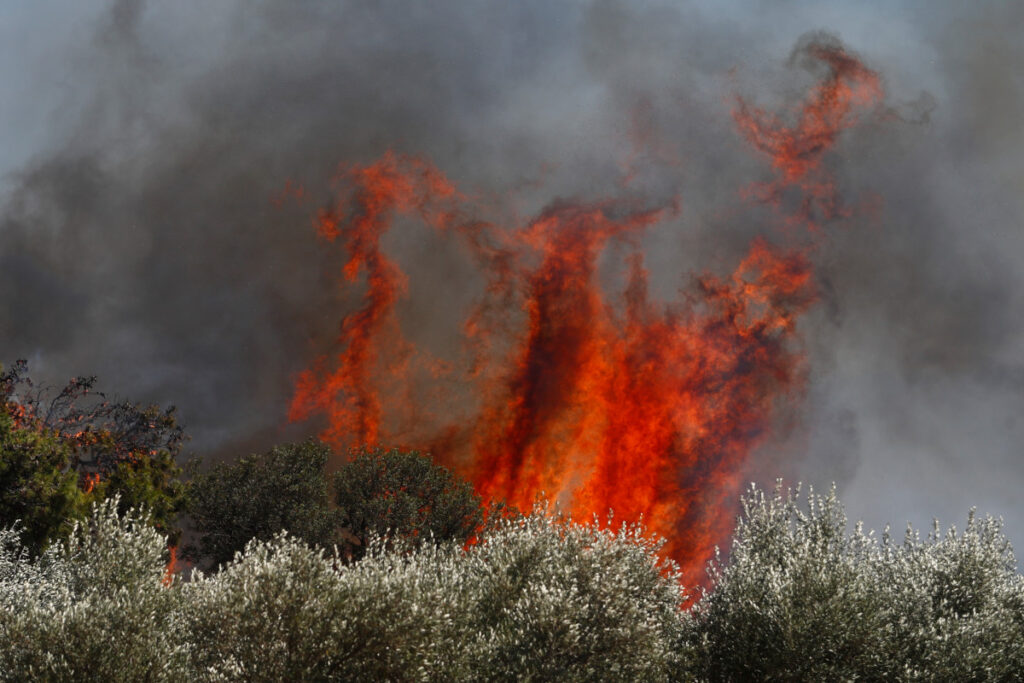 Κορωπί: Το βίντεο δευτερόλεπτα μετά το ξέσπασμα της φωτιάς