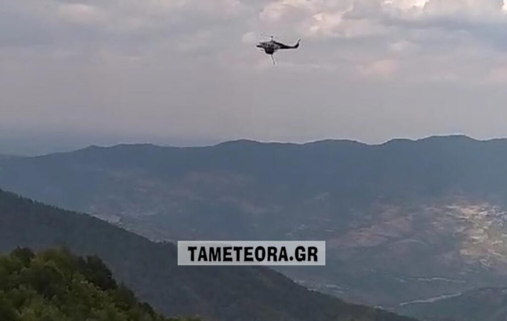 Φωτιά στo Βασιλικό Καλαμπάκας – Σηκώθηκαν εναέρια μέσα