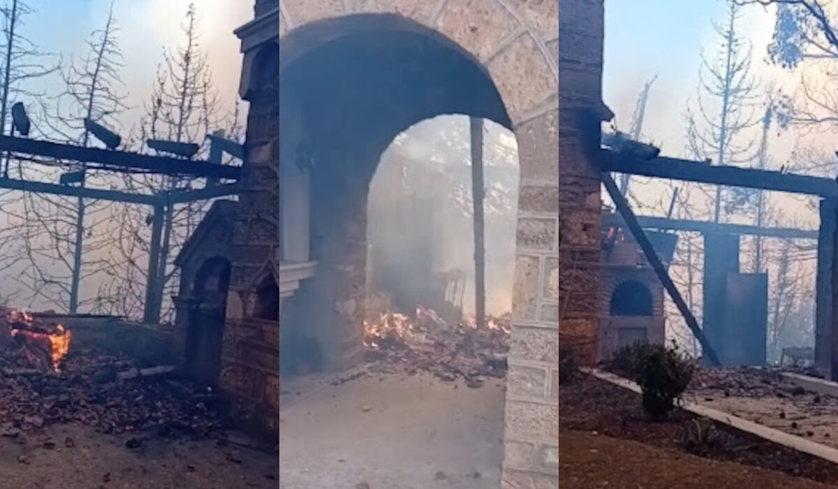 Φωτιά στην Κορινθία: Κάηκε η ιστορική εκκλησία της Παναγίας των Καταφυγίων