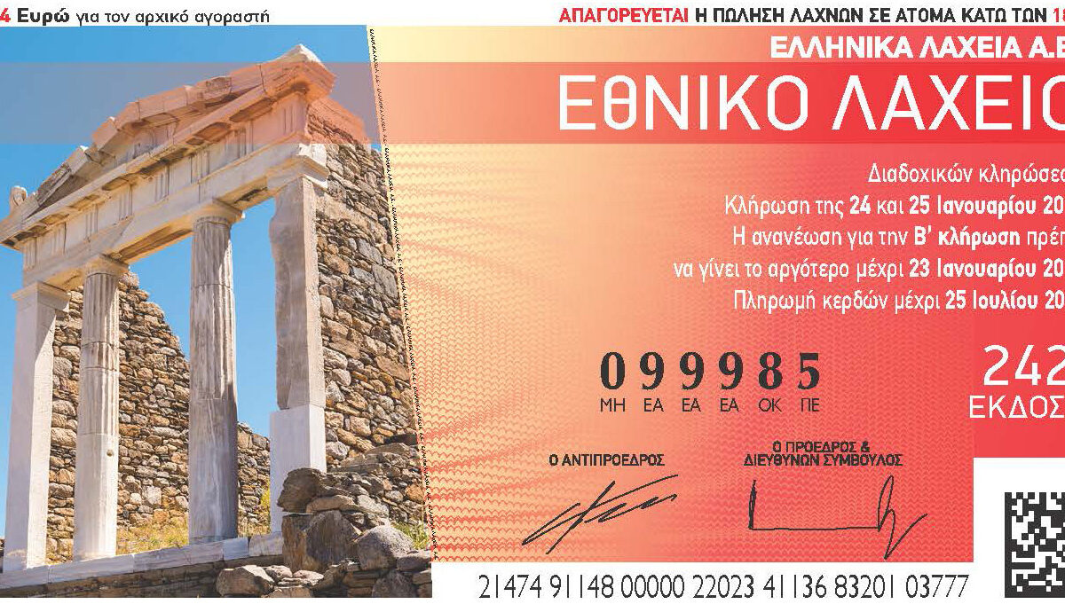 Εθνικό λαχείο 2019: Κλήρωση 243