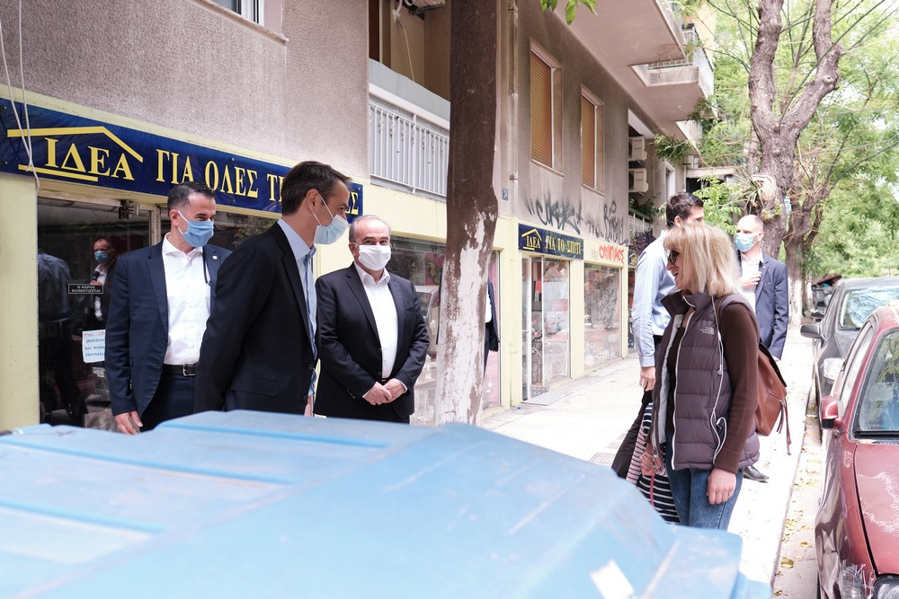 Στο Παγκράτι ο Μητσοτάκης