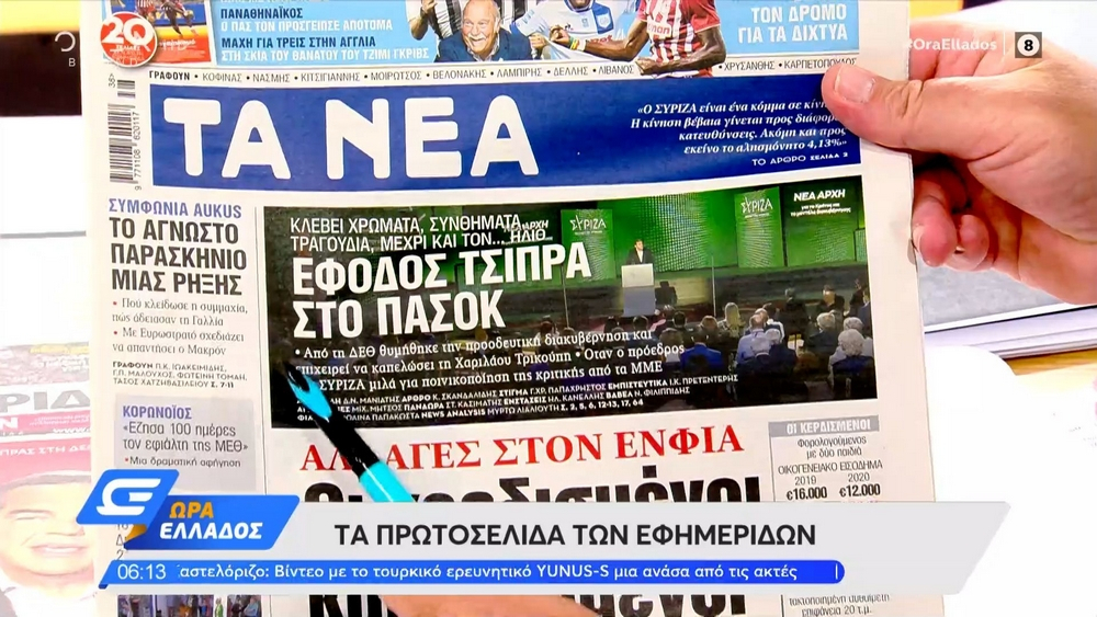Τα πρωτοσέλιδα των εφημερίδων της Δευτέρας 20 Σεπτεμβρίου