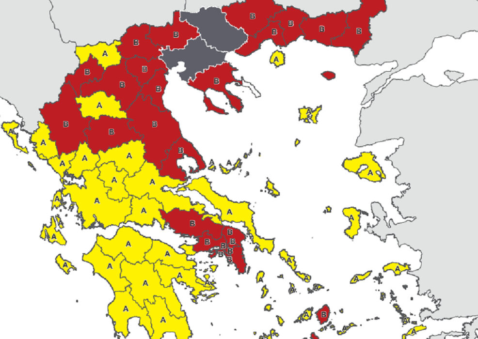 Ο νέος χάρτης κορονοϊού της Ελλάδας – Οι τρεις ζώνες και πού ανήκει κάθε περιοχή