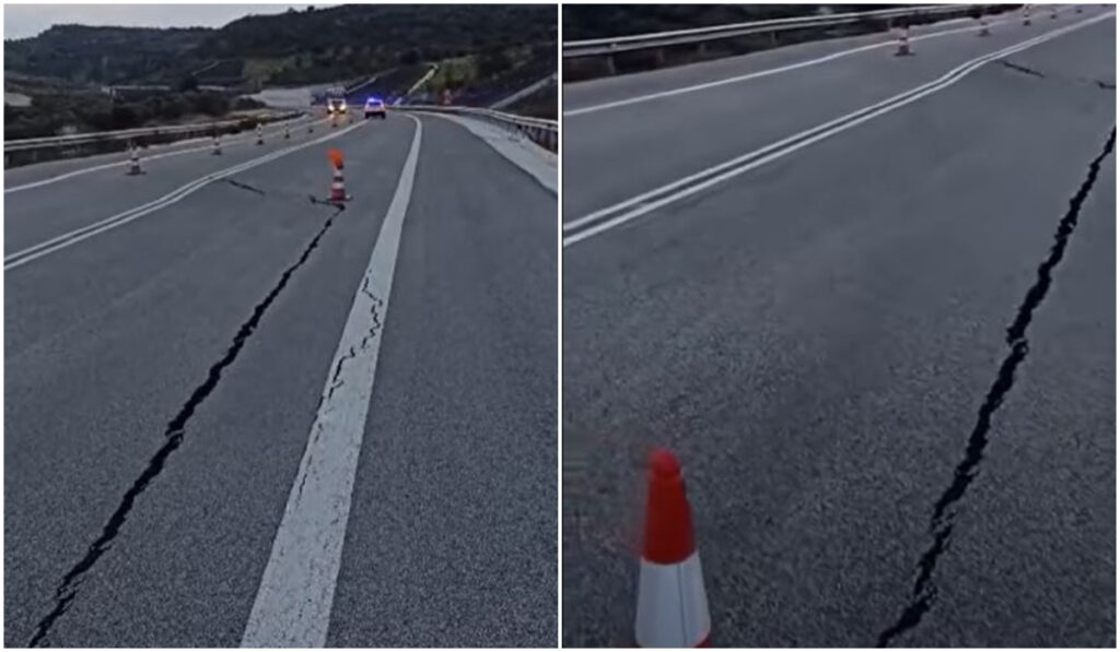 Κρήτη: Ράγισε ο δρόμος στην Εθνική Οδό – Βίντεο από το ρήγμα