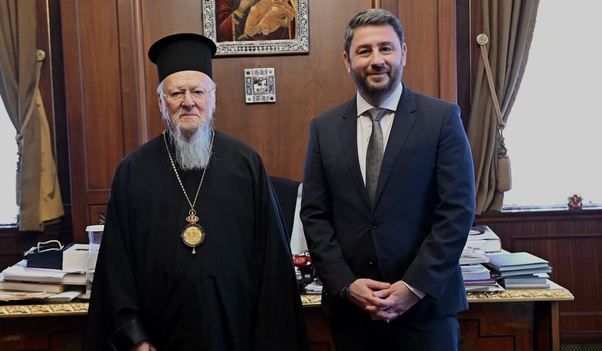 Ανδρουλάκης: Συναντήθηκε με τον Οικουμενικό Πατριάρχη Βαρθολομαίο