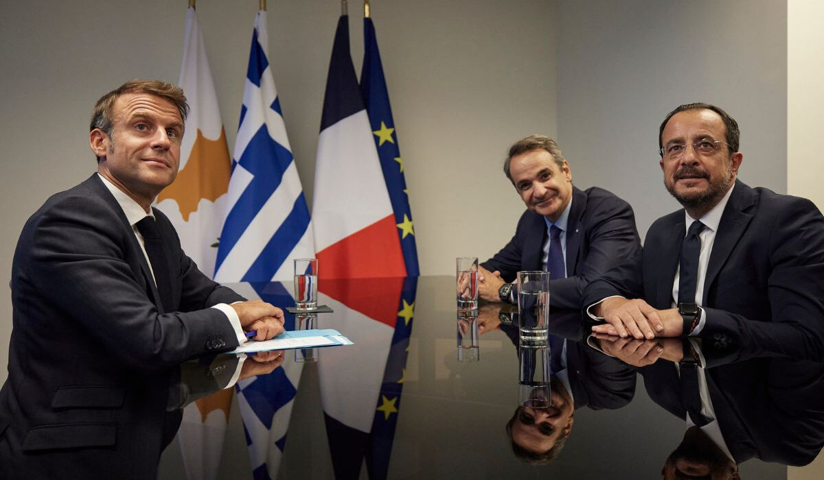 Μητσοτάκης, Μακρόν, Χριστοδουλίδης συζήτησαν για Μεσανατολικό, Great Sea Interconnector και MED9